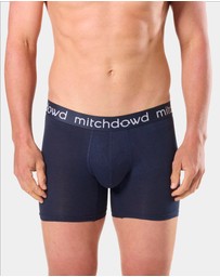 Mitch Dowd - Mens Bamboo Comfort Long Leg Trunk 3 Pack - Navy