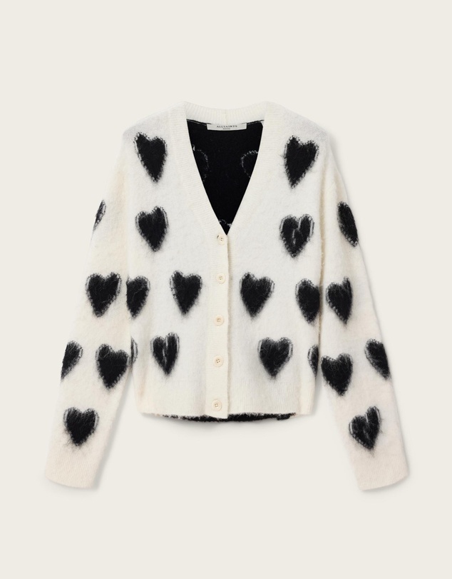 AllSaints - Scatter Heart Alpaca-Merino Blend Cardigan