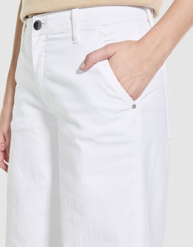 GUESS - Mid-Rise Zoya Wide Leg Crop Jeans