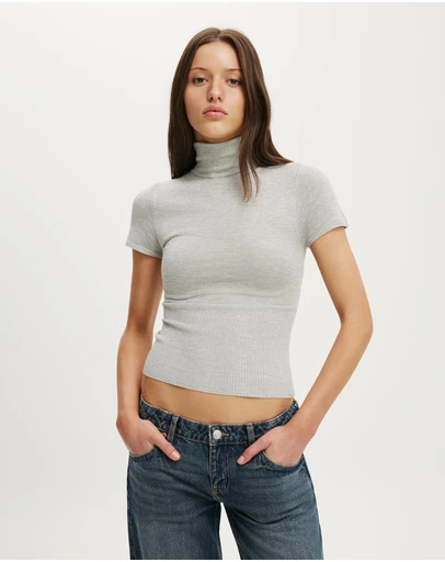 Cotton On - Close Knit Ss Roll Neck