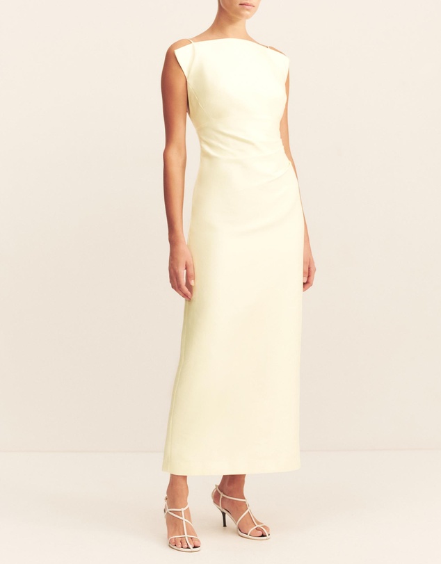 Shona Joy - Otis Draped High Neck Midi Dress