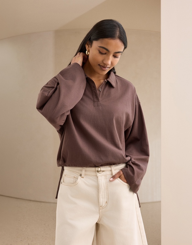 Ceres Life - Elke Collared Tie Top