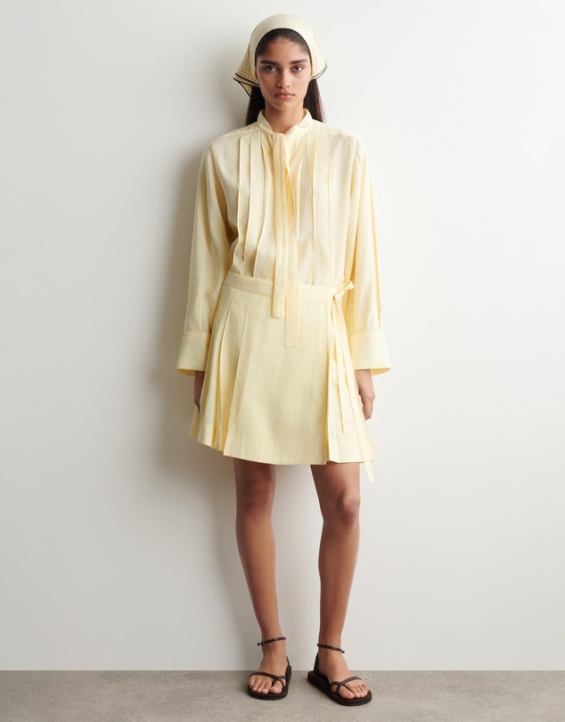 COS - Pleated Bow-Detail Blouse