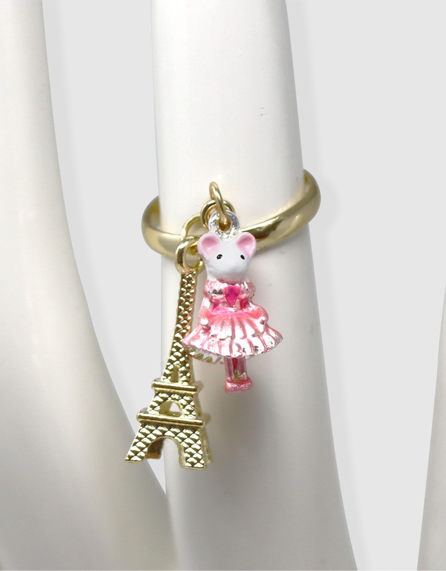 Claris The Chicest Mouse In Paris By Pink Poppy - Claris Fashion Charm Ring