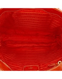 Pre-Loved by Azura Reborn - Pre-Loved Saffiano Trimmed Tessuto Logo Oro Satchel