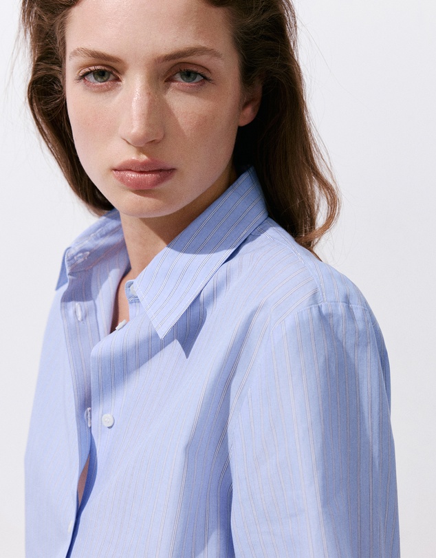 M.N.G - Cotton and Lyocell Blend Straight Shirt