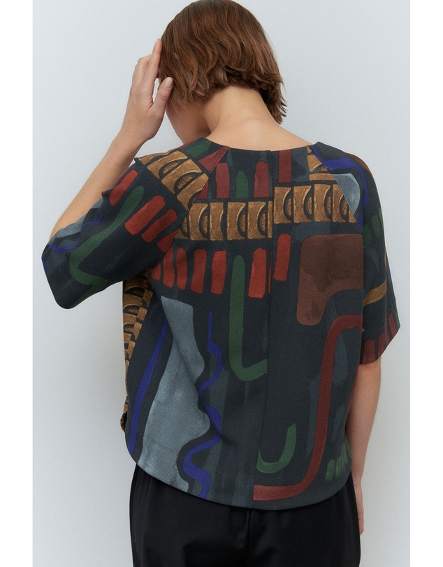 NEXT - Short Sleeve Crepe Boxy T-Shirt
