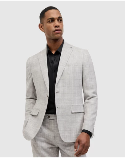 Politix - Windowpane Check Tailored Jacket