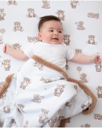 Living Textiles - Sherpa Blanket - Cuddly Bear
