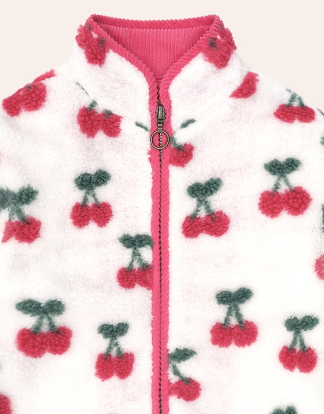 Huxbaby - Very Cherry Sherpa Jacket - Babies-Kids