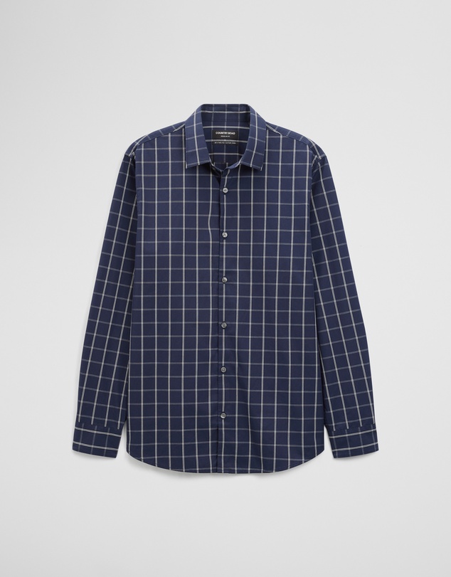 Country Road - Long Sleeve Regular Cotton With Pockets Check Shirt