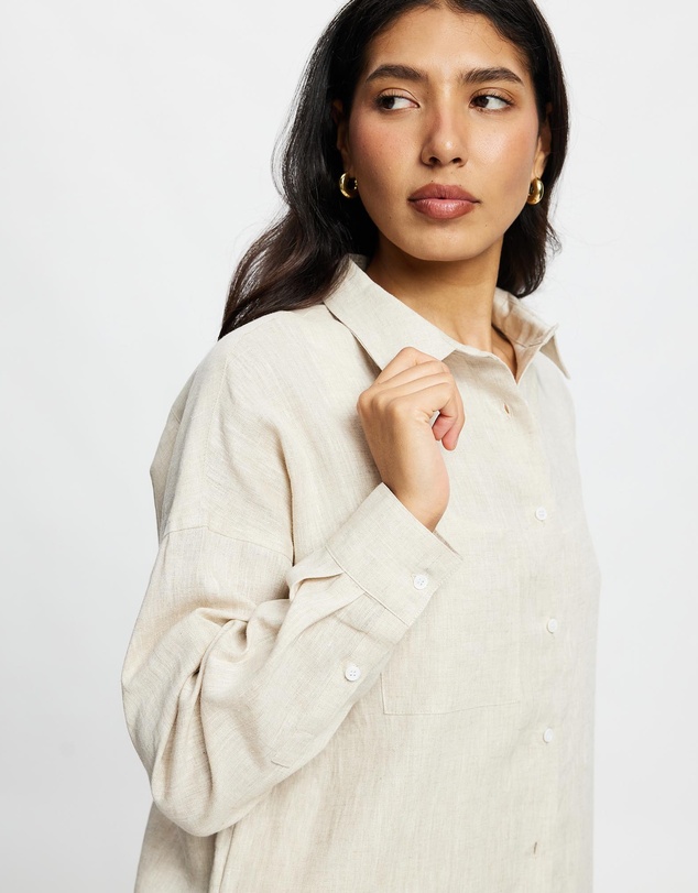 White By FTL - Nami Linen Shirt