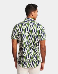 Brooksfield - Abstract Print Casual Shirt