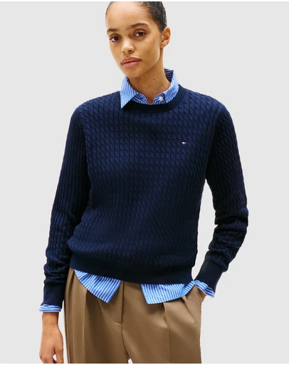 Tommy Hilfiger - Fine Gauge Cable Knit Jumper