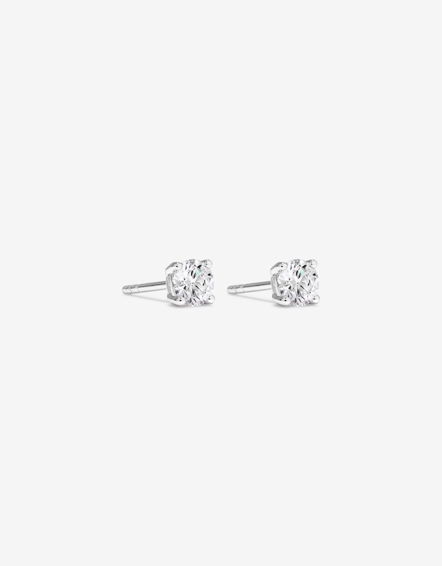 Michael Hill - 0.60 Carat TW Round Brilliant Laboratory-Grown Diamond Solitaire Stud Earrings in 10kt White Gold