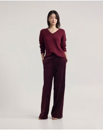 Oxford - Drew Cable V-Neck Knit