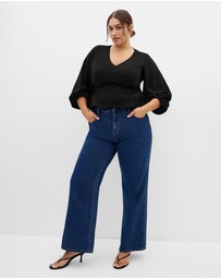 City Chic - After Dark V Neck Top