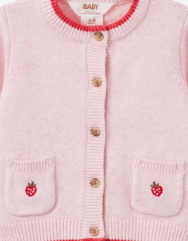 Cotton On Kids - Baby Organic Blend Knit Cardigan