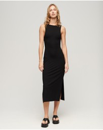 Superdry - Jersey Twist Back Midi Slim Fit Dress