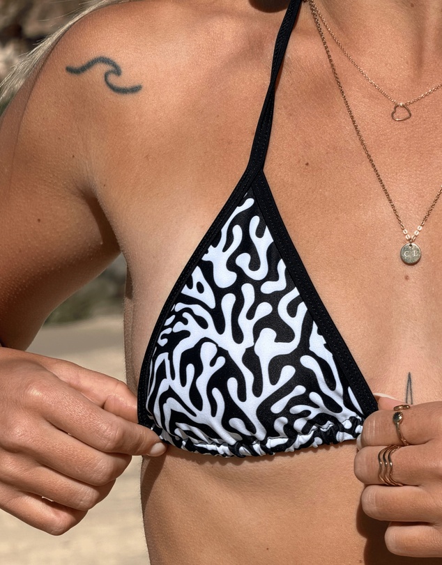 Salty Johnson - Reef Black Coral Bikini Top
