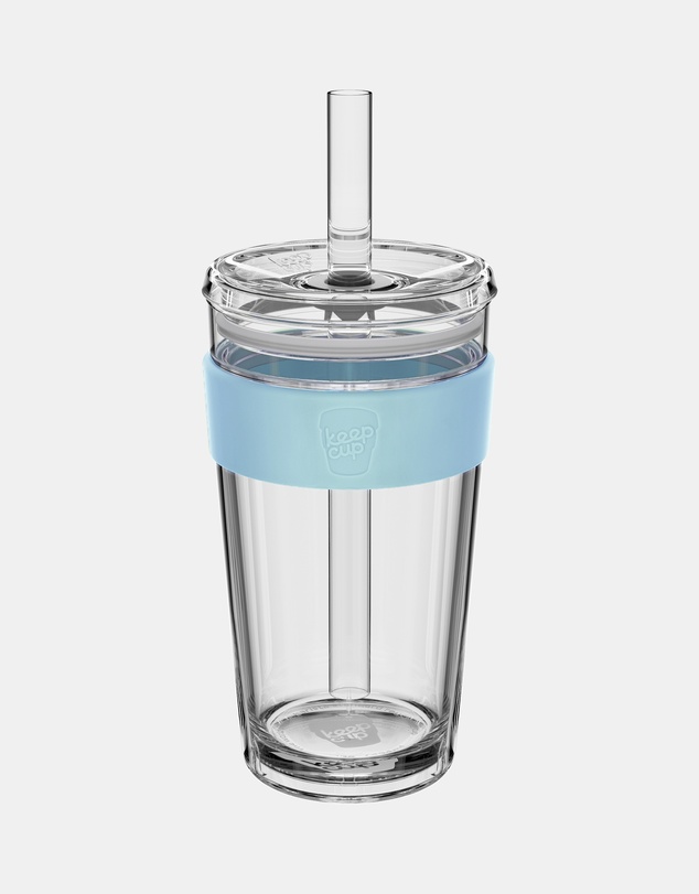 KeepCup - Longplay Cold Cup 16oz Reusable Coffee Cup with Boba Straw Lid