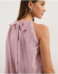 Atmos&Here - Paloma Voile Cut Away Tie Mini Dress