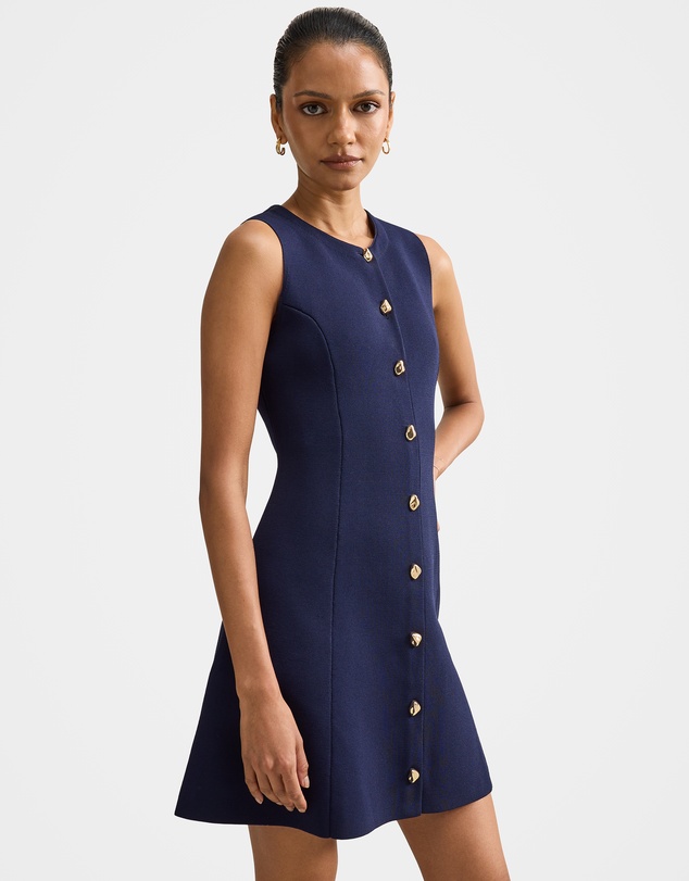 Forever New Petite - Lucienne Petite Fit and Flare Knitted Mini Dress