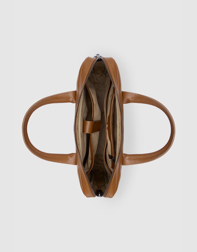 Republic of Florence - The Glasgow Pebble Tan Slim Briefcase