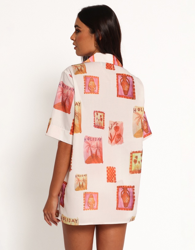 Petal & Pup - Aaliyah Tie Front Top - White Multi