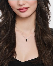 THOMAS SABO - Necklace with ring pendant and black zirconia