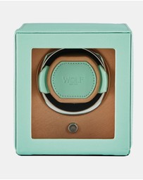 Wolf - WOLF Cub Seltzer Single Watch Winder with Cover Mint/Peach