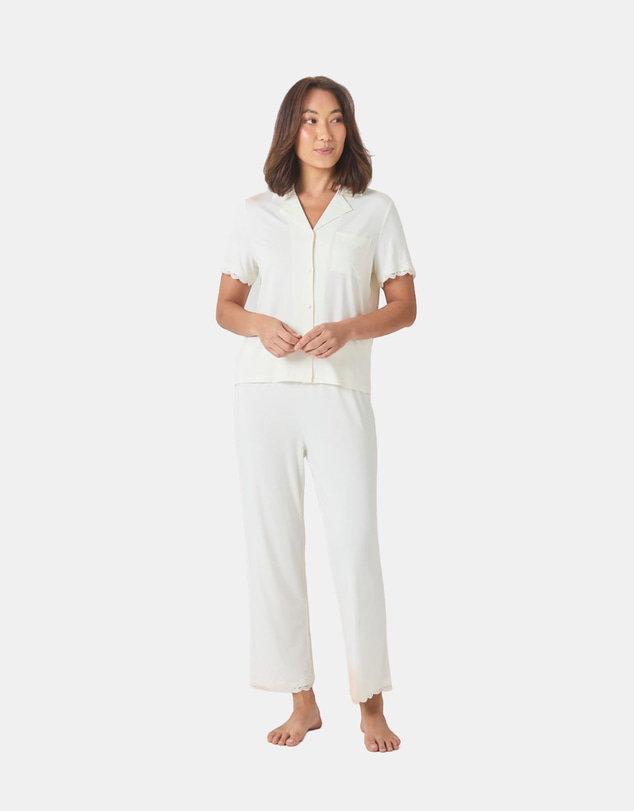 Gingerlilly - Dianne Bamboo Long PJ set with Lace