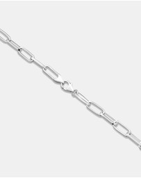 Michael Hill - 46cm (18.1”) 5.5mm-6mm Width Paperclip Chain in Sterling Silver