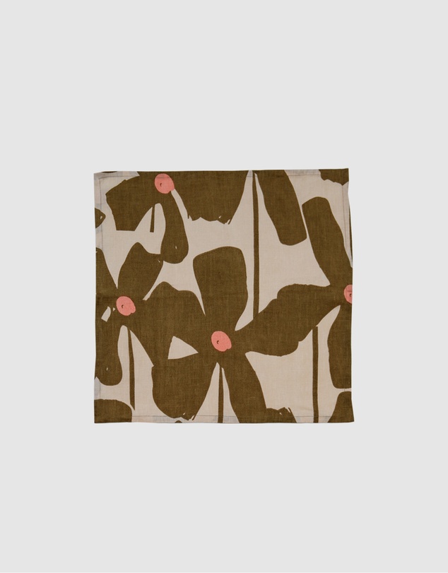 Mosey Me - Olive Poppy Napkin Set