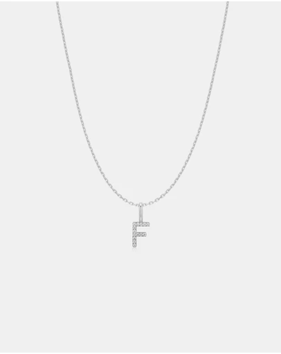 Ania Haie - Ania Haie Silver Letter F Initial Necklace