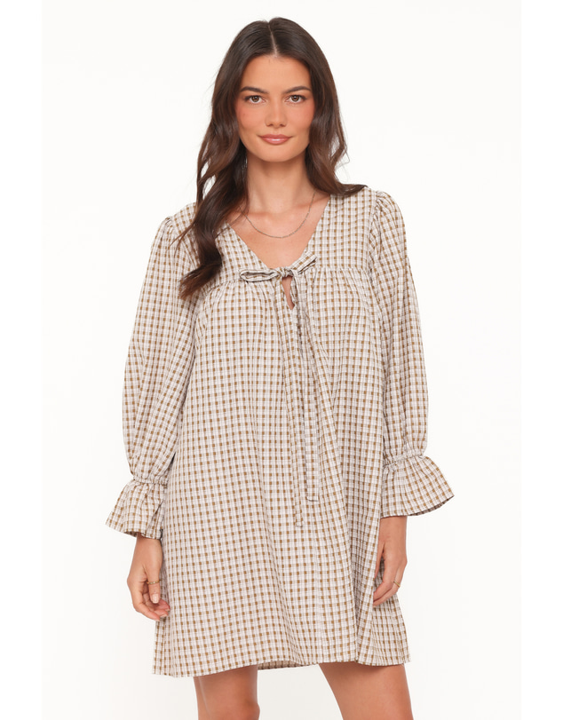 Petal & Pup - Lynden Mini Dress - Green Gingham