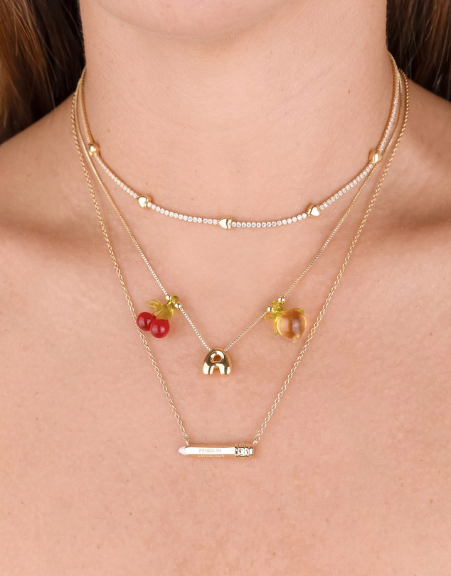 Wanderlust + Co - Color Pencil Gold Necklace