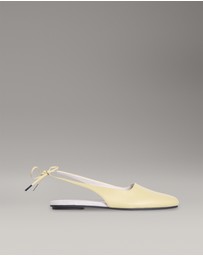 Calvin Klein - Leather Slingback Ballerinas