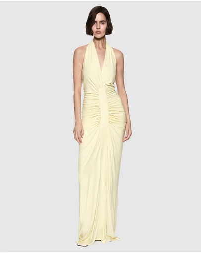 MISHA - Venus Gathered Cupro Dress