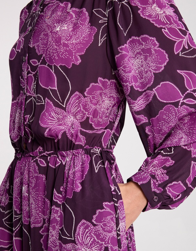 David Lawrence - Garnet Viscose Dress