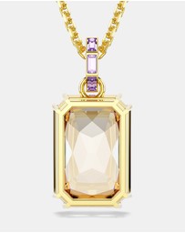 Swarovski - Millenia Pendant, Octagon Cut, Caramel, Gold-tone-Plated
