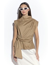 Glamorous - Sleeveless Belted Top