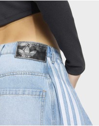 adidas Originals - ADILENIUM 5.0 BANANA OVERLAY DENIM PANTS Womens