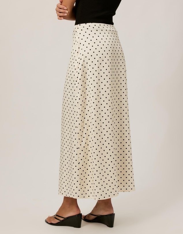 Tussah - Satin Polka Dot Maxi Skirt