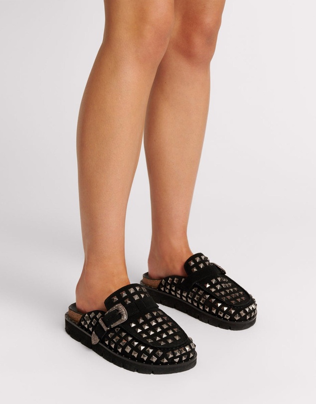 ONE TEASPOON - Studded Black Phoenix Slides