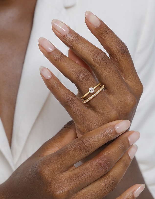 Elli Jewelry - Ring Crystal Wedding Cocktail 925 Sterling Silver Gold-Plated