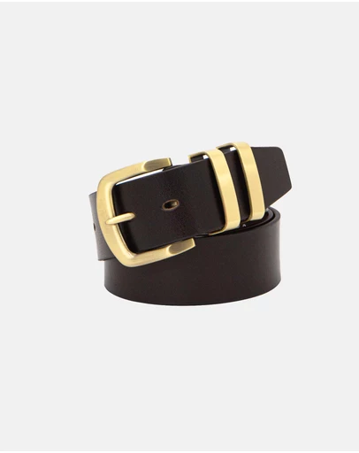Buckle - Jackaroo. Australian Made Full Grain Natural Leather Belt. 38mm width.