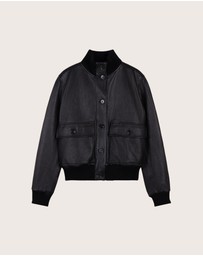 IDA+S - Isolde Leather Bomber Jacket