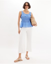 Amelius - Lorena Peplum Ruffle Top
