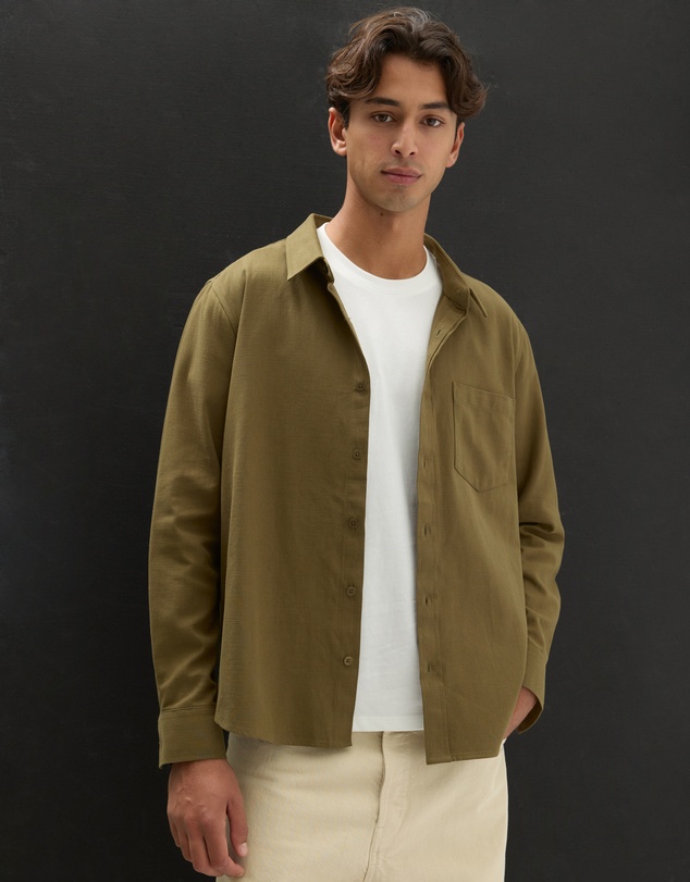 AERE - Textured Long Sleeve Shirt